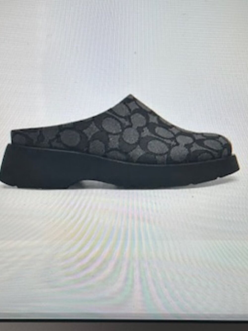 Coach Black/Charcoal COH Link Mule In Signature Jacquard - Picture 12 of 12